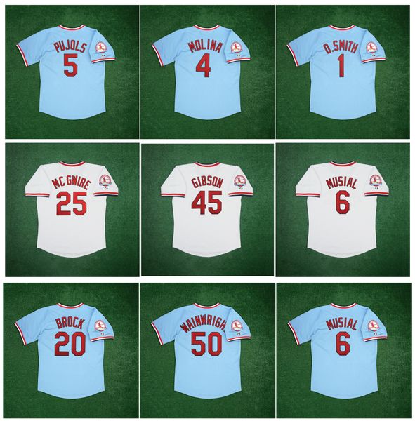 

1982 albert pujols cardinal cooperstown baseball jersey st. yadier molina ozzie smith willie mcgee mark 25 mcgwire bob gibson lou brock stan, Blue;black