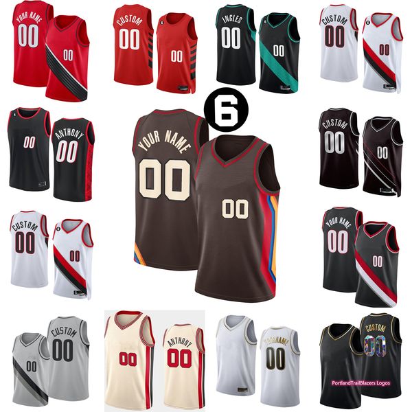

custom 2022-23 new printed basketball jerseys 00 gary payton ii 24 drew eubanks 0 damian 17 shaedon 9 jerami lillard sharpe grant winslow jo, Black;red