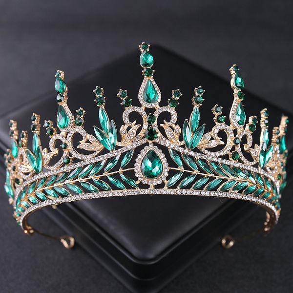 

luxury diamond tiara hair hoop crystal bridal headwear crown rhinestone with wedding jewelry diamonds bridal crowns headpieces hg890, Silver