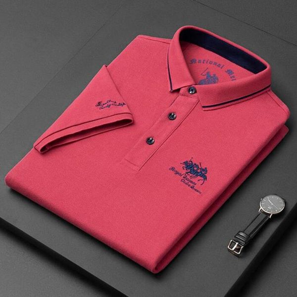 

2023 man tshirts polo short sleeve embroidery cotton fashion men s clothing casual men's tees 100% cotton 4xl 3xl 1lw7, White;black