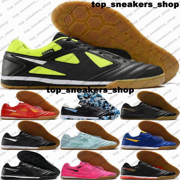 

sb gato ic in soccer shoes indoor turf football boots size 12 soccer cleats mens botas de futbol us 12 sports us12 eur 46 sneakers scarpe da, Black