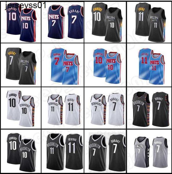 

brooklyns kevin 7 durant net basketball jerseys kyrie black ben 10 simmons 11 irving dark blue city mens jersey s-xxl''nba'&#, Black;red