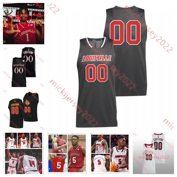 

custom louisville cardinals basketball jersey 12 jj traynor el ellis sydney curry fabio basili aidan mccool hercy miller ashton myles-devore, Black