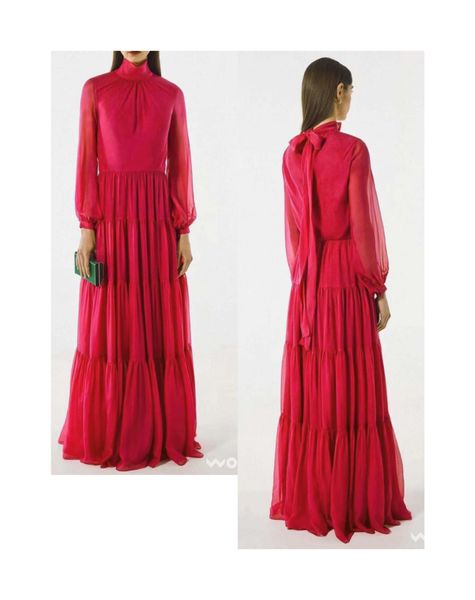 

high-quality long-sleeve runway style stitching party dress, Black