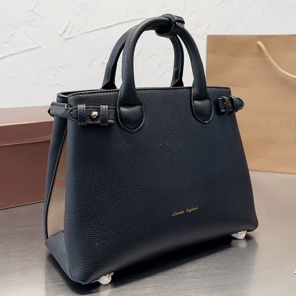 

women handbag check hand bag graceful totes shoulder crossbody bags large capacity briefcase genuine leather tartan cotton patchwork detchab