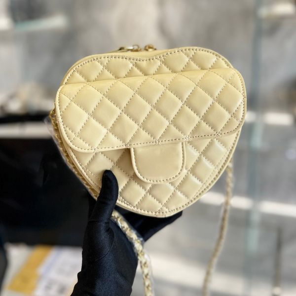 

designer heart mini love bags quilted classic lambskin plaid hardware woven leather crossbody coins purses designer luxury handbags lady cos