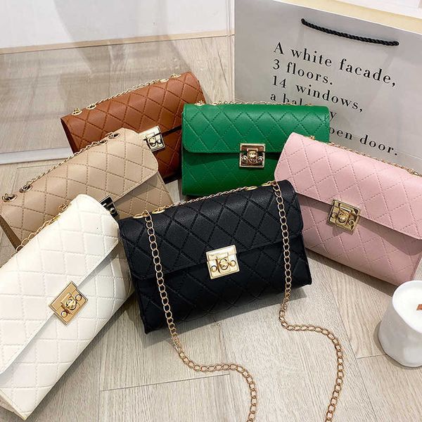 

simple shoulder bags for women small pu leather messenger bag plaid crossbody purse female black chain handbags bolso mujer
