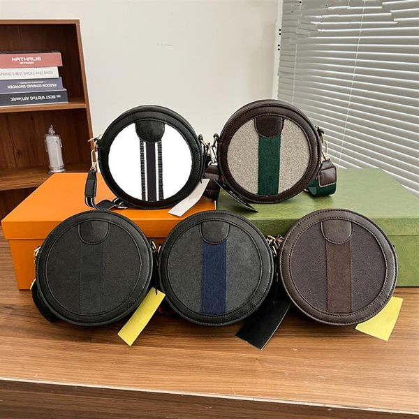 

designer round bag classic old flower color ladies shoulder bags tote letter pattern women messenger bags216q