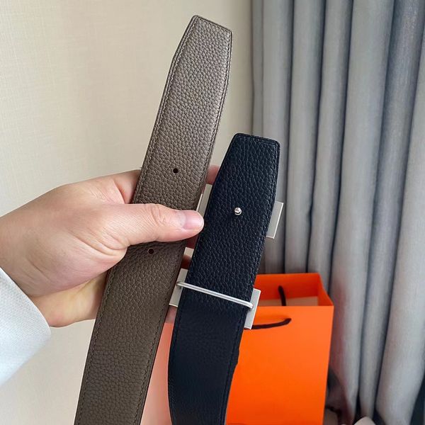

classics men belts designer mens and woman fashion togo leather classic reversible belt black brown h gold silver buckles 38cm ht0029