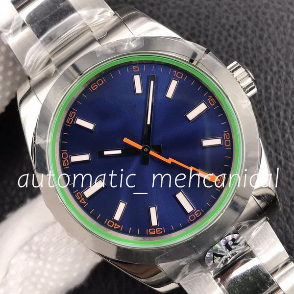 

40mm mens watches automatic watch men cal.3131 movement 904l steel sappire crystal glass eta ref.116400 arf waterproof wristwatches original, Slivery;brown