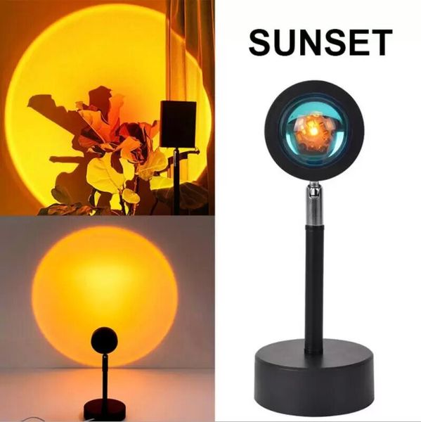 

sunset projection home led light rainbow atmosphere lamp creative background wall floor projector fill for live broadcast interior&external