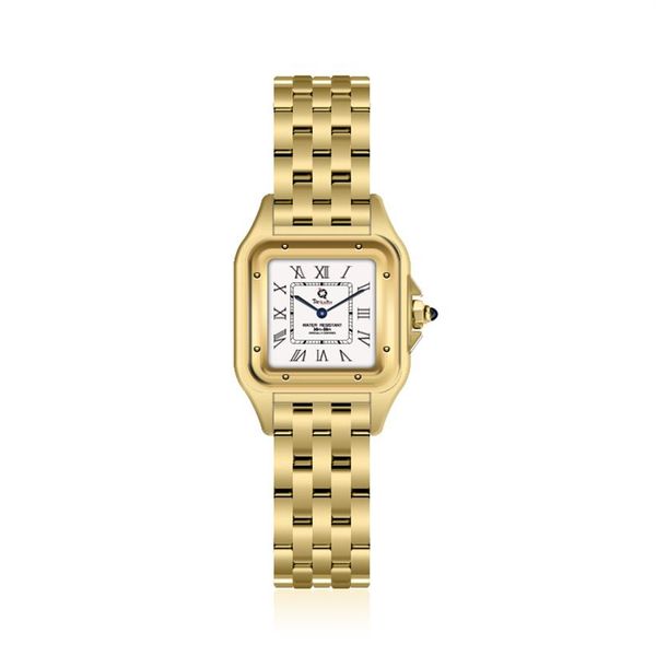 

2022 men's luxury watch couple ladies wsta0052 requin brand yellow gold stainless steel case mechanical movement three needle255n, Slivery;brown