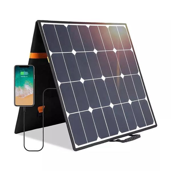 

50w 18v portable solar panel foldable solar charger 5v usb 18v dc output flexible solar panel
