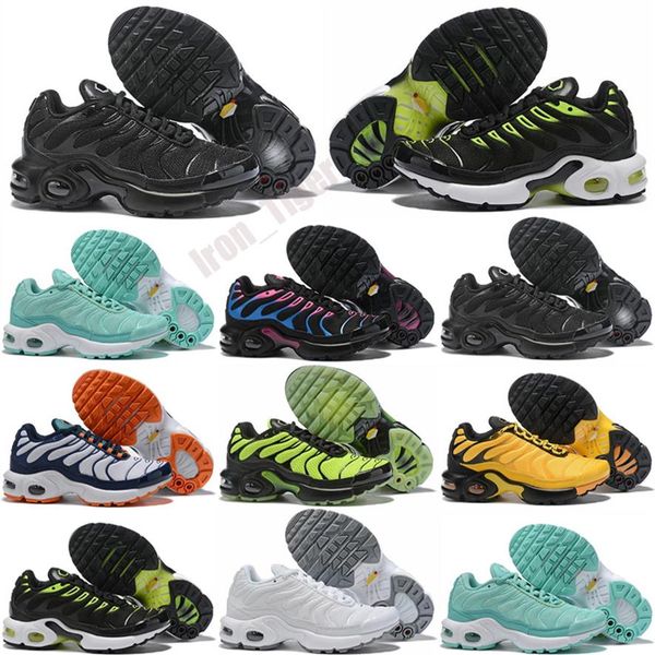

toddler kids kpu mercurial plus tn rainbow running shoes tns sport sneakers children boys girls pour enfants athletic2555, Black