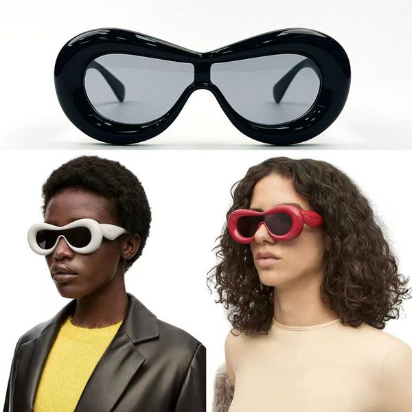 

designer sunglasses for women unique frames 40099 classic brand trend eyewear fashion chunky plate sunglasses men, White;black