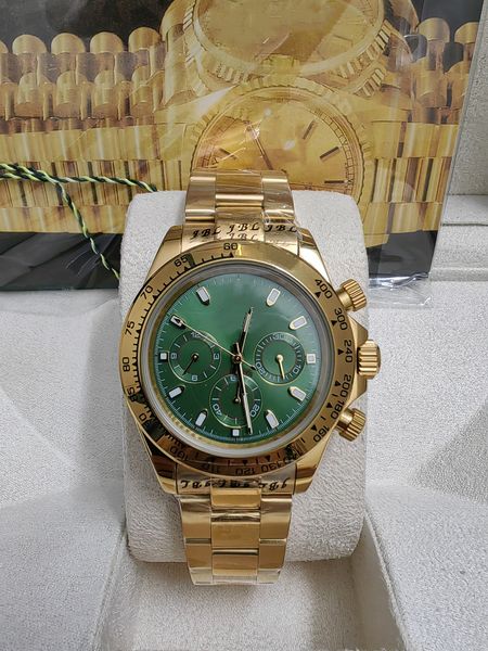 

with original box wristwatches sapphire 40mm 116509 automatic mechanical mens men's watch watches no chronograph green dial 202365, Slivery;brown