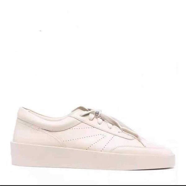 

7th men's high street hip-hop leather low-casual sneakers, Black