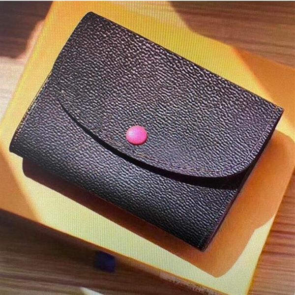 

rosalie women handbags purses 41338# brown flower wallet coin bag small short bags muti colors presbyopia checkerboard powder bean205j, Red;black