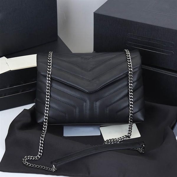 

luxury shoulder bags women lou lou genuine leather brand woman handbags size 24-17-9cm model 1744279w