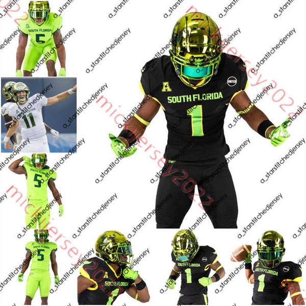 

american college football wear custom stitched south florida bulls football jersey 0 daquan evans demetris harris donovan jennings brian nor, Black