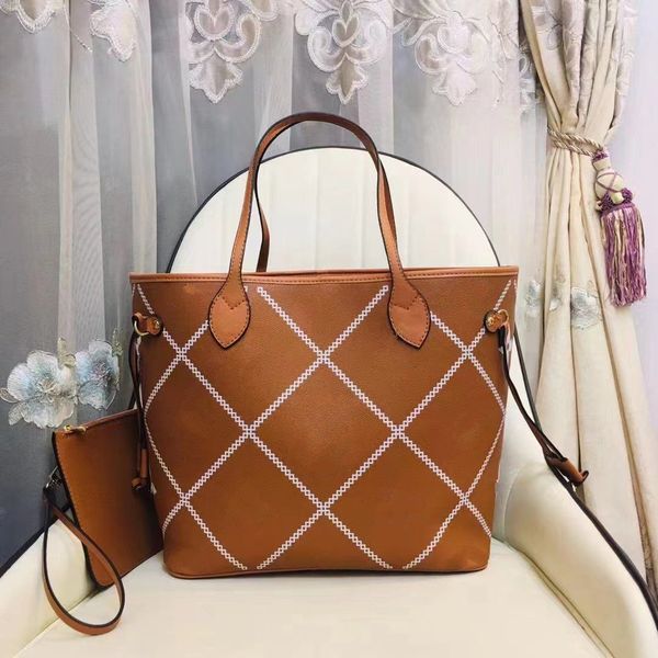 

b-68 shopping bags messenger travel 5a brown luxurys designers tote bags women embossed leather wholesale
