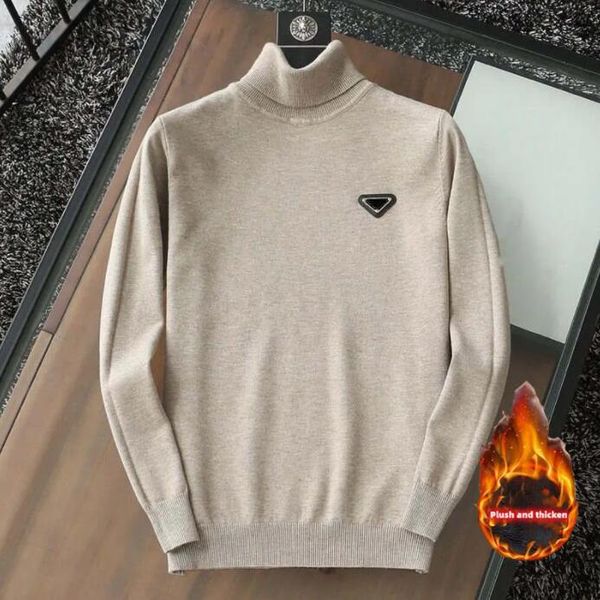 

designer pra sweater plush and thicken cardigan luxury men and women high collar gradient jacquard letters men's fashion paris t street, White;black