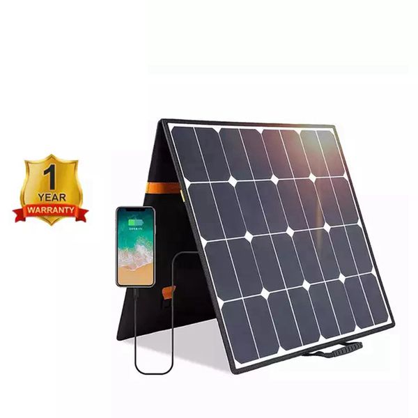 

warehouse delivery outdoor camping solar power charging 18v 60w fabric folding foldable portable solar panel