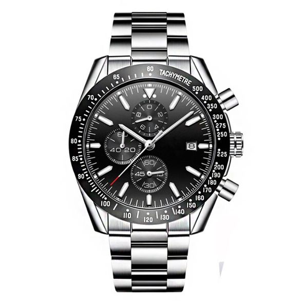 

luxury men designer watches full of stainless steel japan movement quartz watch luxusuhr man reloj wristwatches link252t, Slivery;brown