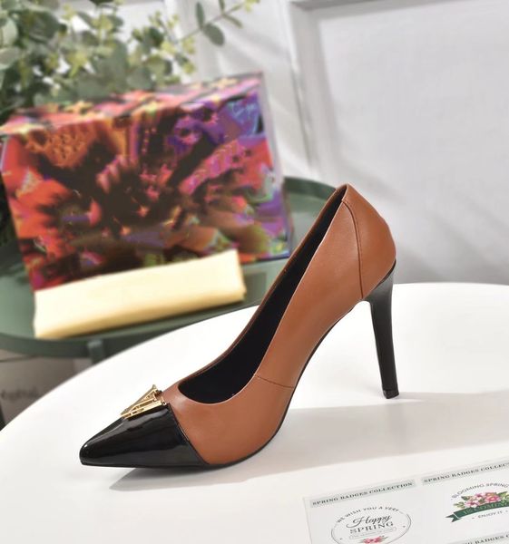 

classic designer sandals womens wedding dress shoes summer thick heels fashion round head slides 0621, Black