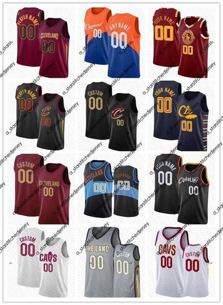 

basketball jerseys 2022 new 4 evan mobley 10 darius garland custom basketball jerseys 31 jarrett allen ricky rubio clevelands cavalier caris, Black;red
