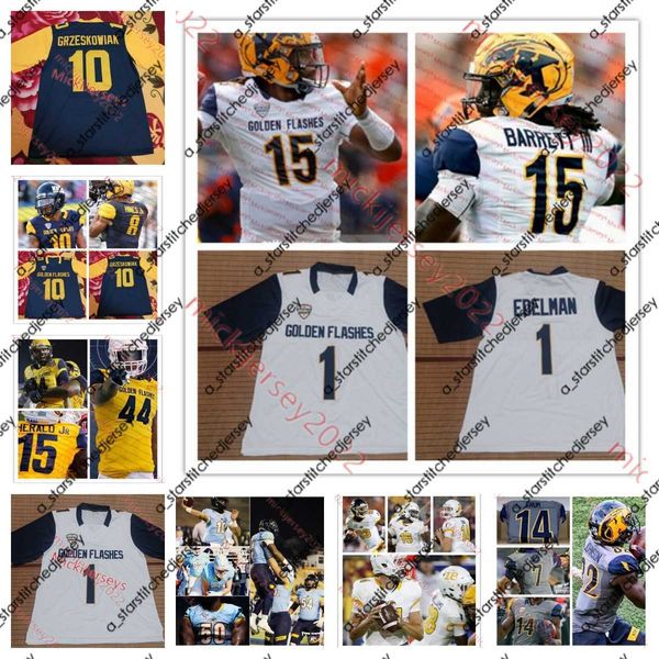 

american college football wear mems custom stitched football kent state golden flashes 97 oliver billotte tyler bivens capone blue nico bold, Black