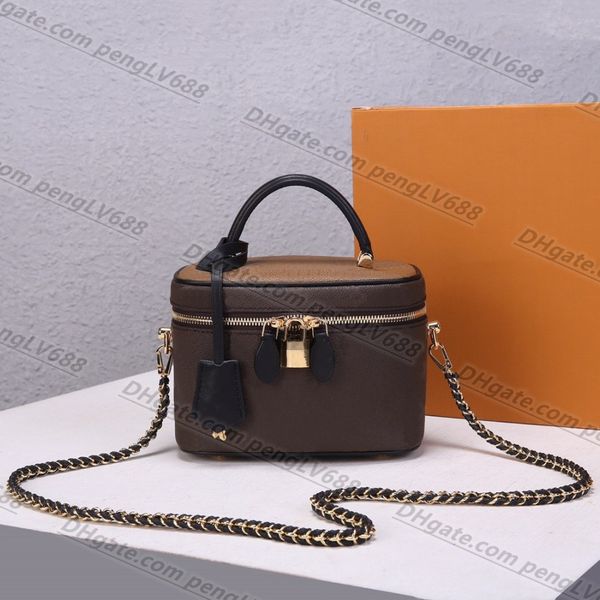

whole 5a women's bucket bag classic cosmetic leather bag women shoulder bags handbags flower bag cosmetic bags handbag co194o