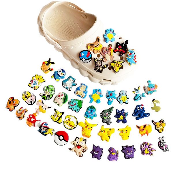 

anime charms wholesale childhood memories game baby elf cartoon charms shoe accessories pvc decoration buckle soft rubber clog charms fast s, Blue