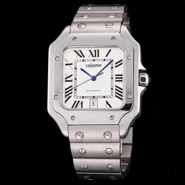 

caijiamin-2021 mens watches full stainless steel strap automatic rose gold watch luminous wristwatch mens watches spor282k, Slivery;brown