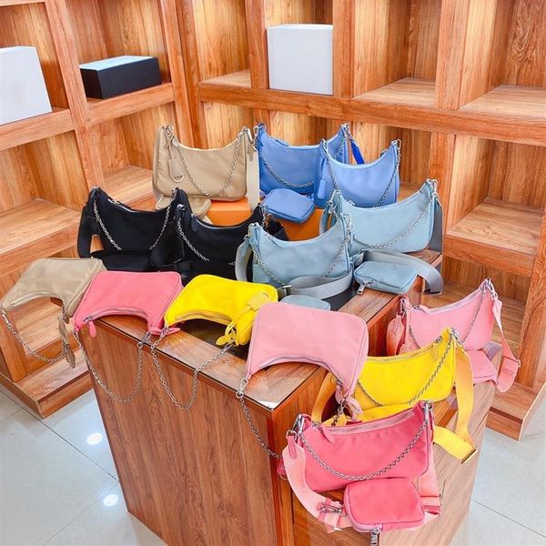 

wallet trio shoulder bags 2022 handbags party bag diamonds luxurys designers all-match sequined designers nylon purses ctrossbody 295q