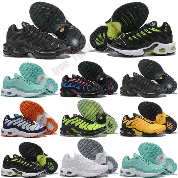 

toddler kids kpu mercurial plus tn rainbow running shoes tns sport sneakers children boys girls pour enfants athletic189c, Black