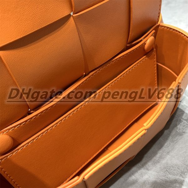 

hand quality knitting leather shoulder bags padded cassette cross body purses waist bags totes luxury multi color selection women's han