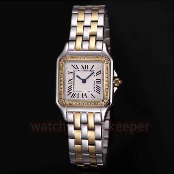 

stylish and compact women's watch 27mm stainless steel 904l diamond inlaid u1 waterproof sapphire model watch, Slivery;brown
