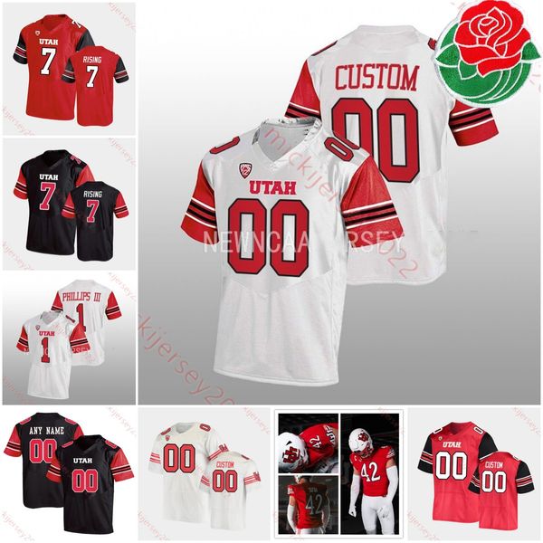 

tanoa togiai utah utes football jersey shintaro mann kolinu'u faaiu hunter deuel jaren kump hunter lotulelei braeden daniels 2023 rose, Black