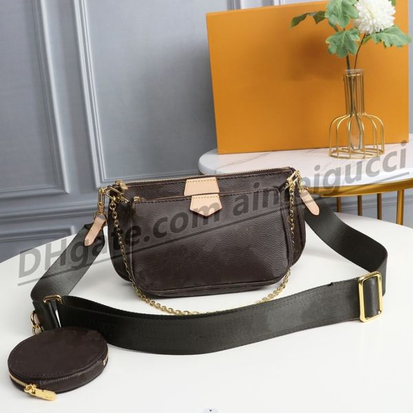 

2021 The hottest Selling handbag shoulder bags fashion handbags wallet phone Three-piece combination bag free shopping, Pink