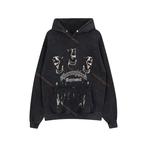 

men's hoodies sweatshirts designer letter niche tide brand wild high street casual american loose couple hoody sweater coat clothes siz, Black