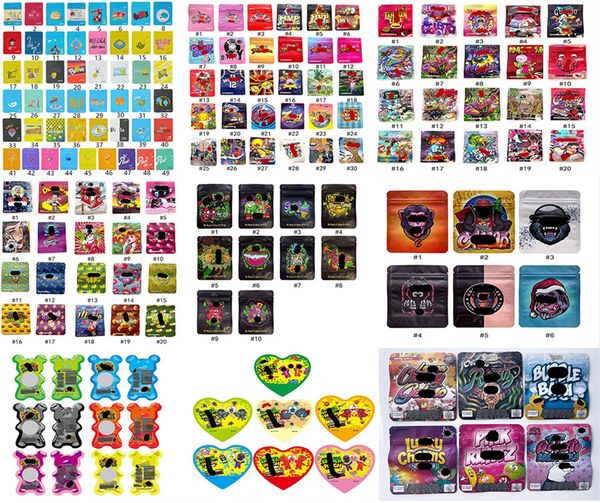 

3.5g cook mylar bags 49 types smell proof zipper package for candy dry herb flower