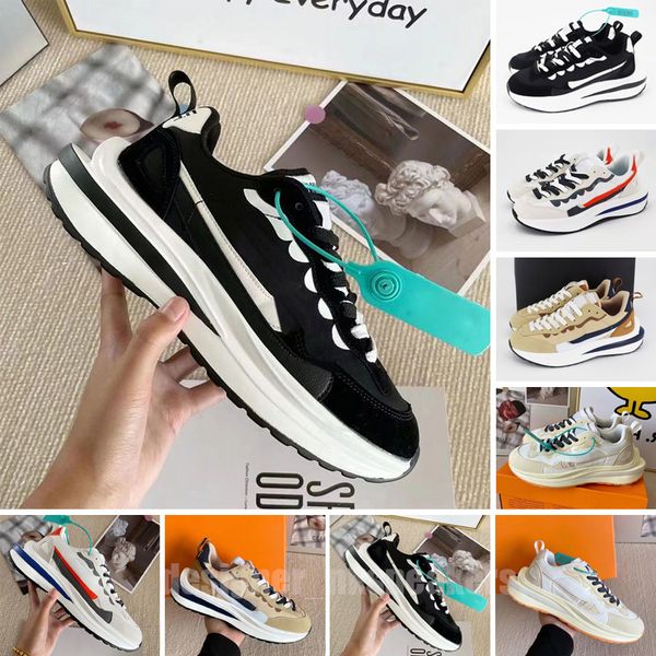 

waffle vaporwaffle men women running shoes pegasus fragment undercover ldwaffle ld pure platinum white trainers sports sneakers 36-45, Black