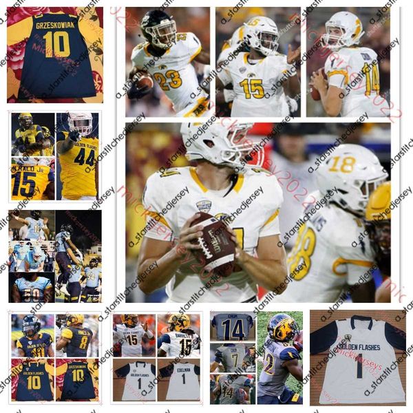 

american college football wear mens custom stitched football kent state golden flashes 85 justin holmes will hryszko adin huntington john ja, Black