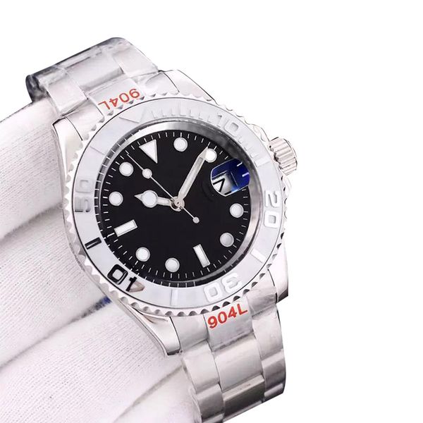 

mens watch automatic mechanical watches 40mm ceramic stainless steel diver series watch strap adjustable montre de luxe self-wind designer w, Slivery;brown