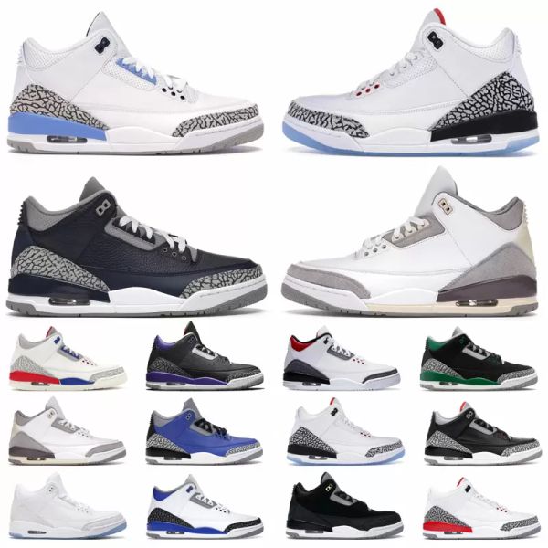 

3 basketball shoes 3s men women cherry midnight navy cool grey gamma blue cap jumpman3 trainers sports sneakers size 36-47