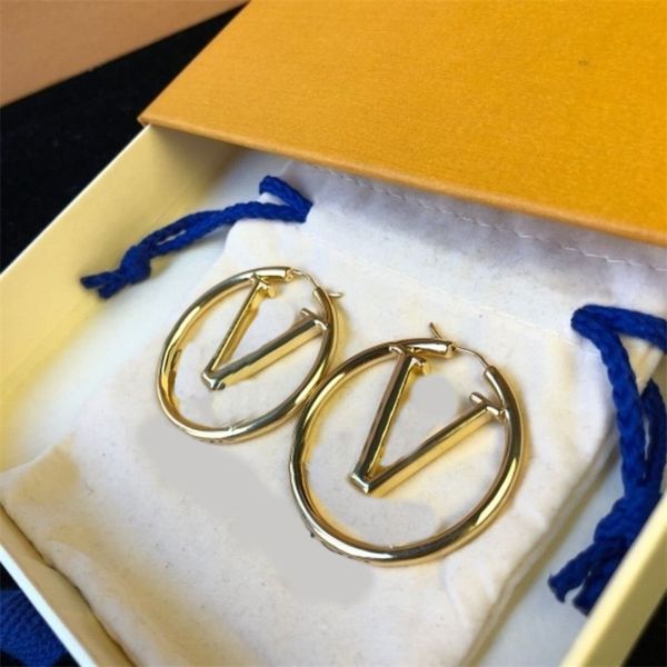 

designer earrings women trendy hoops mens jewlery dangle earring for girls hoop earings for woman valentines day plated gold orecchini for g, Golden;silver