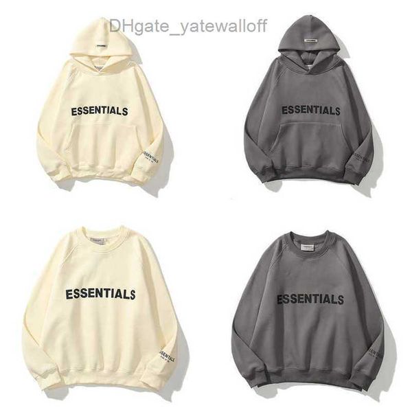 

sweatshirts luxury men's jackets ess hoodies men women essentials chest letter sweater sportswear hooded casual pullover couple jacket, Black