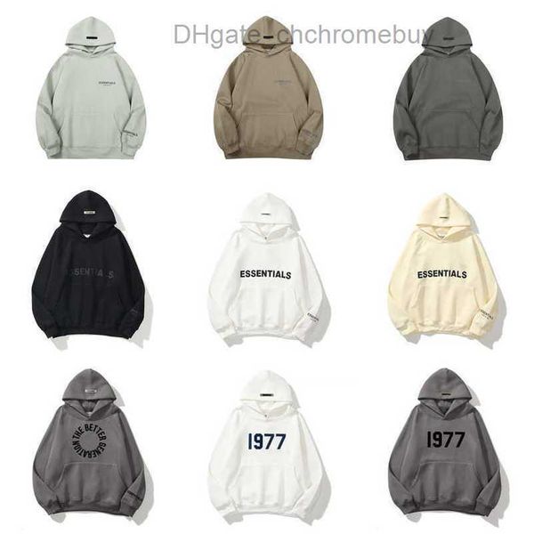 

men's luxury ess sweatshirts jackets hoodies men women letter essentials pullover hooded street hip hop sweatshirt sweater hoodie casua, Black