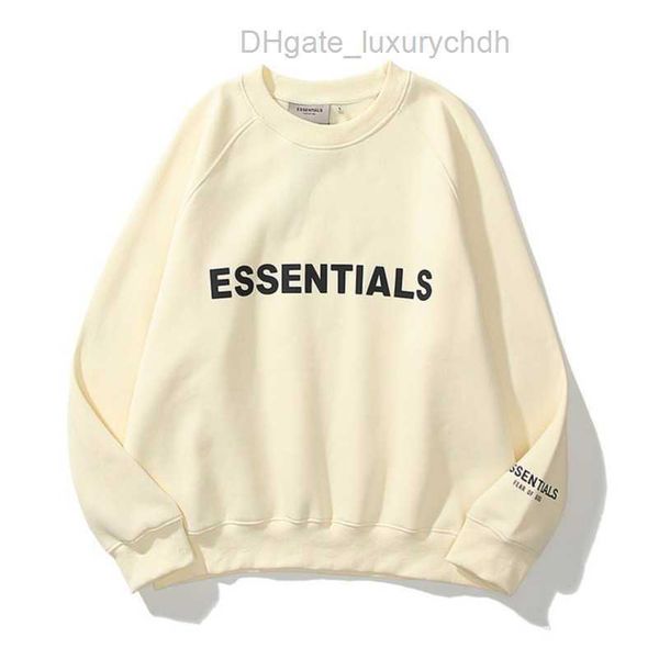 

luxury men's ess sweatshirts jackets hoodies men women essentials chest letter sweater sportswear hooded casual pullover couple jacket, Black